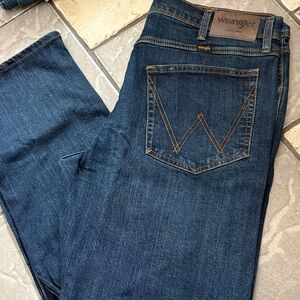 New Wrangler Indigo Blue Denim jeans regular fit men’s